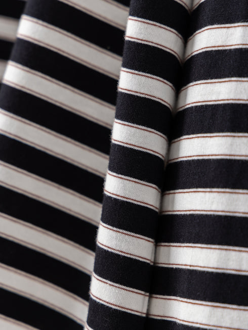 【 予約:10月中旬 】STRIPE FORM LONG T /Y264-81111