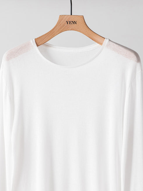 【 予約:10月中旬 】SHEER COTTON LONG T /Y264-81112