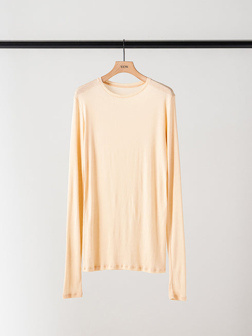 【 予約:10月中旬 】SHEER COTTON LONG T /Y264-81112