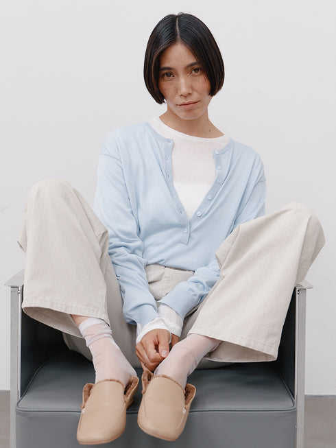 【 予約:10月中旬 】SHEER COTTON LONG T /Y264-81112