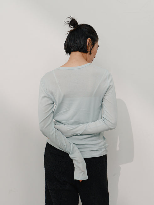 【 予約:10月中旬 】SHEER COTTON LONG T /Y264-81112