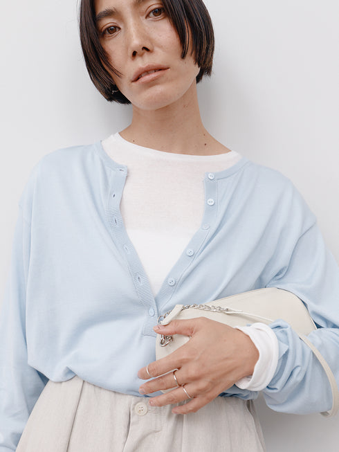 【 予約:10月中旬 】SHEER COTTON LONG T /Y264-81112