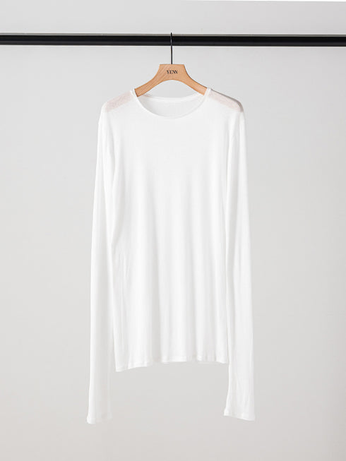 【 予約:10月中旬 】SHEER COTTON LONG T /Y264-81112