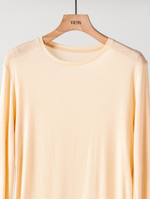 【 予約:10月中旬 】SHEER COTTON LONG T /Y264-81112