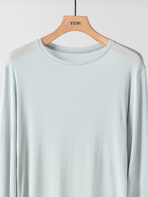 【 予約:10月中旬 】SHEER COTTON LONG T /Y264-81112