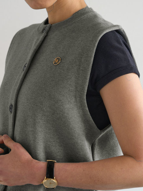 【 予約:5月中旬 】【 限定 】DOUBLE FACE KNIT VEST / Y242-91036-6