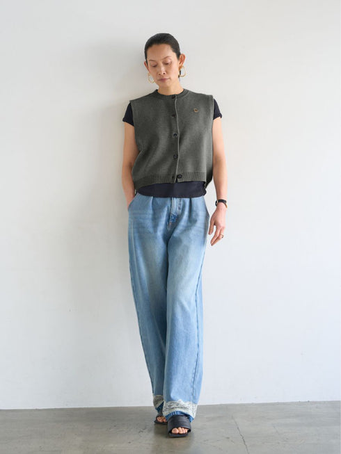 【 予約:5月中旬 】【 限定 】DOUBLE FACE KNIT VEST / Y242-91036-6