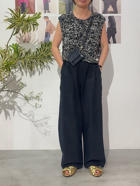 【 予約:11月上~中旬 】MIX HAND KNIT VEST /Y254-91117-3