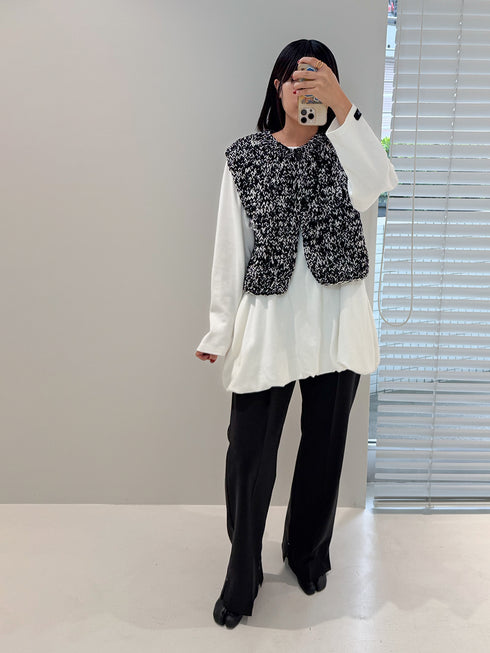 【 予約:11月上~中旬 】MIX HAND KNIT VEST /Y254-91117-3