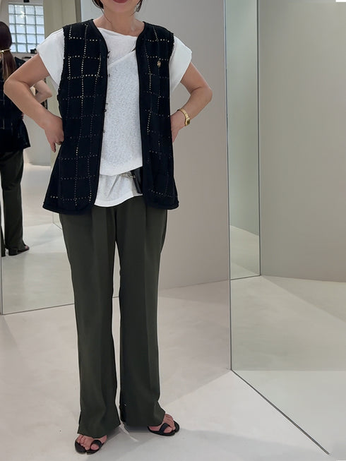 【 予約:8月下旬 】SIDE SLIT SLACKS /Y263-31107