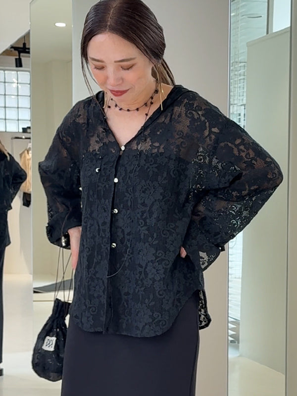 PORTABLE LACE HOODIE /Y262-12047