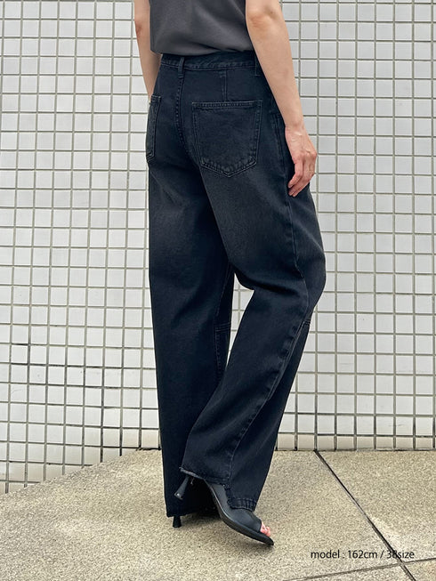 TUCK BELT DENIM PT /Y262-31064