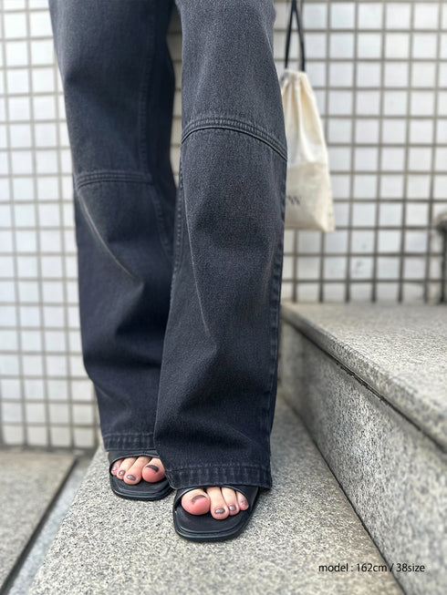 TUCK BELT DENIM PT /Y262-31064