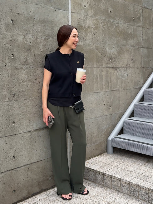 【 予約:8月下旬 】SIDE SLIT SLACKS /Y263-31107