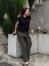 【 予約:8月下旬 】SIDE SLIT SLACKS /Y263-31107
