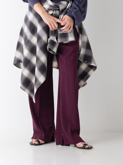 【 予約:10月中旬 】SIDE SLIT SLACKS /Y263-31107-2