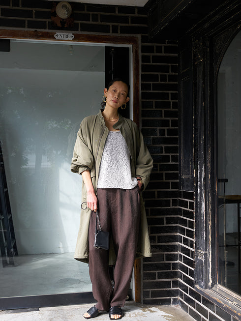 【 予約:9月中旬 】WASHED LONG COAT /Y263-42090