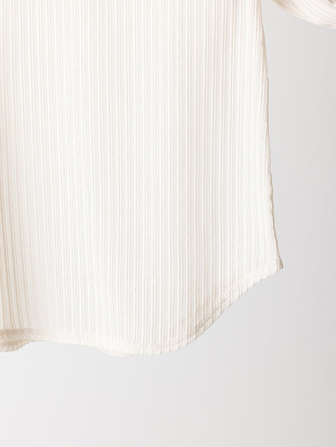 【 予約:6月中旬 】STRIPE SHEER RIB TEE /Y263-82086