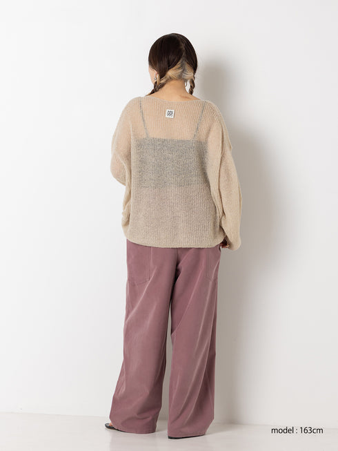 【 予約:9月中旬 】SHEER MOHAIR KNIT PO /Y263-91101