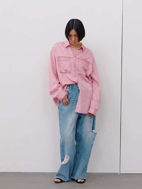 【 予約:1月中旬 】FADED OVERSIZE SHIRT /Y264-11134