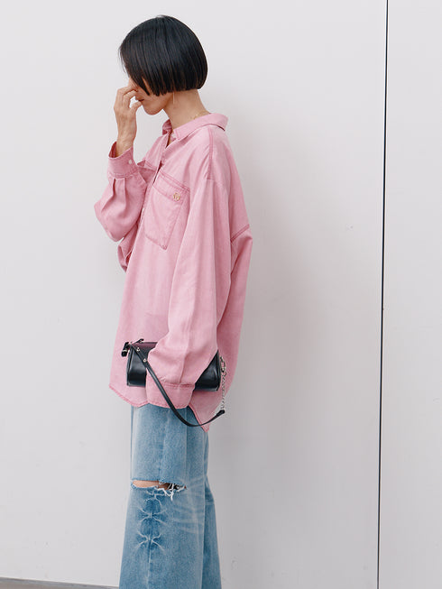 【 予約:1月中旬 】FADED OVERSIZE SHIRT /Y264-11134