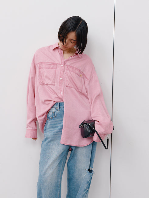 【 予約:1月中旬 】FADED OVERSIZE SHIRT /Y264-11134
