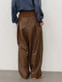 【 予約:11月中旬 】RIB FAUX LEATHER PT /Y264-31117