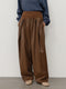 【 予約:11月中旬 】RIB FAUX LEATHER PT /Y264-31117
