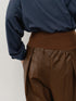 【 予約:11月中旬 】RIB FAUX LEATHER PT /Y264-31117