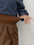 【 予約:11月中旬 】RIB FAUX LEATHER PT /Y264-31117