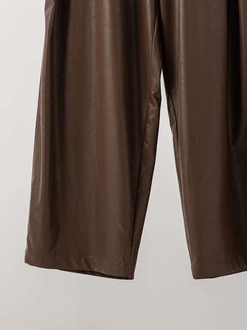【 予約:11月中旬 】RIB FAUX LEATHER PT /Y264-31117
