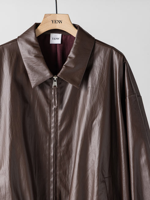 【 予約:11月中旬 】LEATHER LIKE BLOUSON/Y264-42119