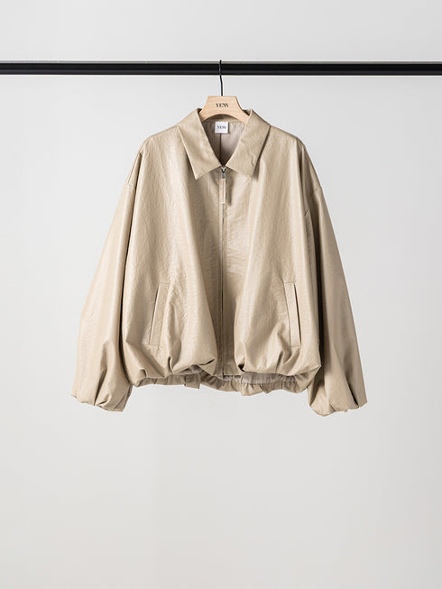 【 予約:11月中旬 】LEATHER LIKE BLOUSON/Y264-42119