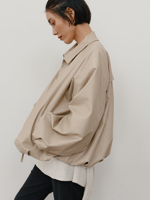 【 予約:11月中旬 】LEATHER LIKE BLOUSON/Y264-42119