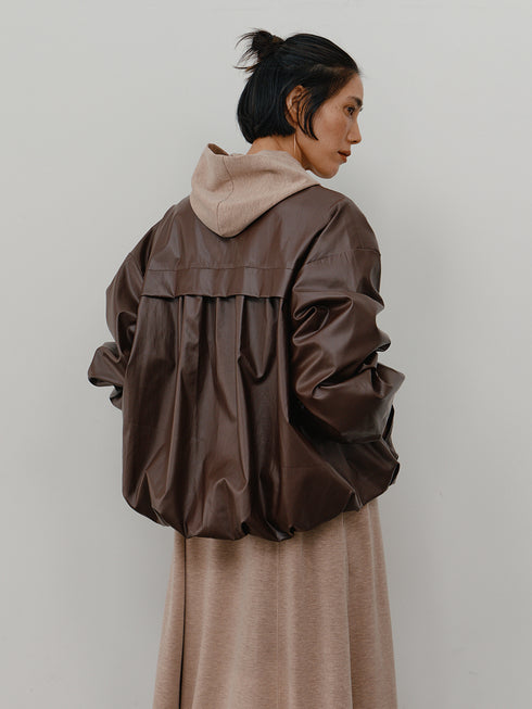 【 予約:11月中旬 】LEATHER LIKE BLOUSON/Y264-42119