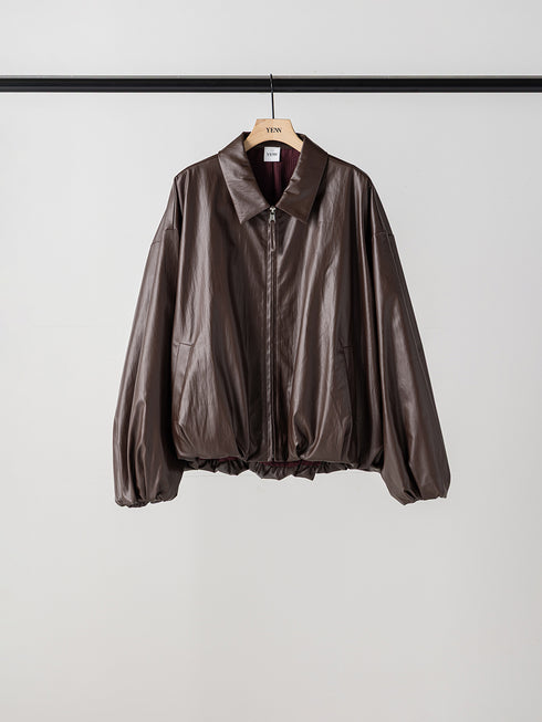 【 予約:11月中旬 】LEATHER LIKE BLOUSON/Y264-42119
