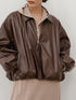 【 予約:11月中旬 】LEATHER LIKE BLOUSON/Y264-42119