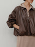【 予約:11月中旬 】LEATHER LIKE BLOUSON/Y264-42119