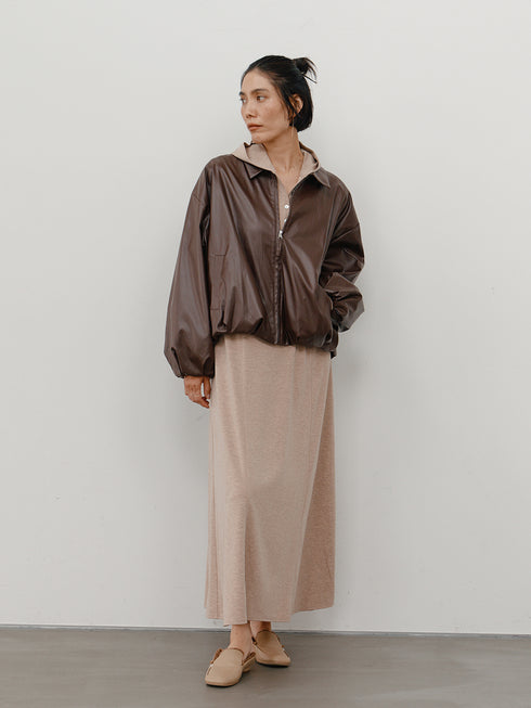 【 予約:11月中旬 】LEATHER LIKE BLOUSON/Y264-42119
