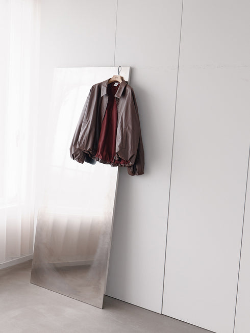 【 予約:11月中旬 】LEATHER LIKE BLOUSON/Y264-42119