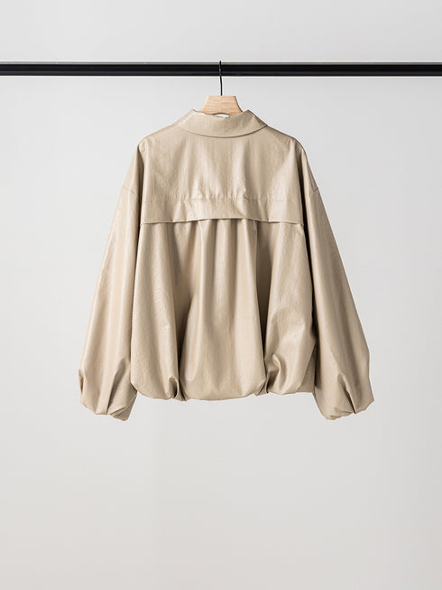 【 予約:11月中旬 】LEATHER LIKE BLOUSON/Y264-42119