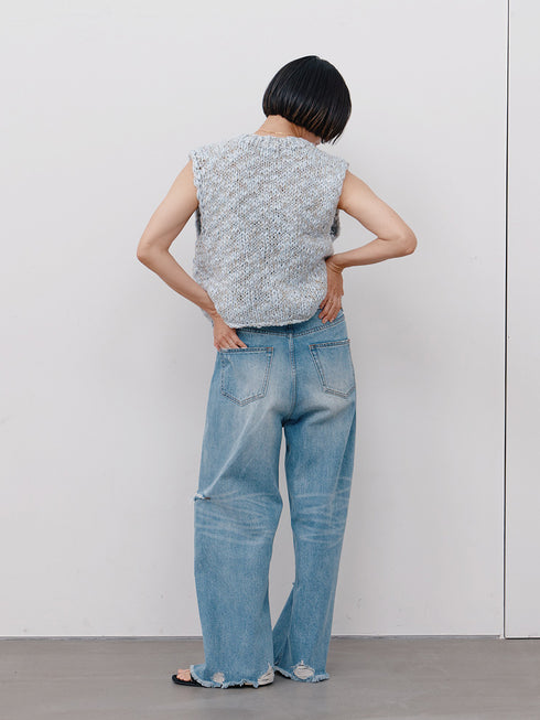 【 予約:11月中旬 】HAND SLUB MIX VEST /Y264-91129