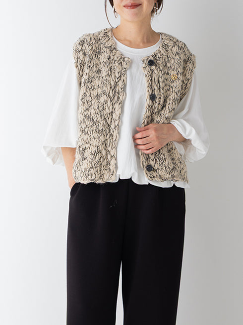 【 予約:11月中旬 】HAND SLUB MIX VEST /Y264-91129