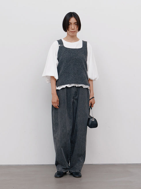 【 予約:11月中旬 】CHUNKY KNIT VEST /Y264-91131