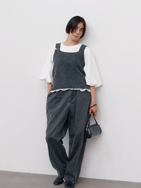 【 予約:11月中旬 】CHUNKY KNIT VEST /Y264-91131