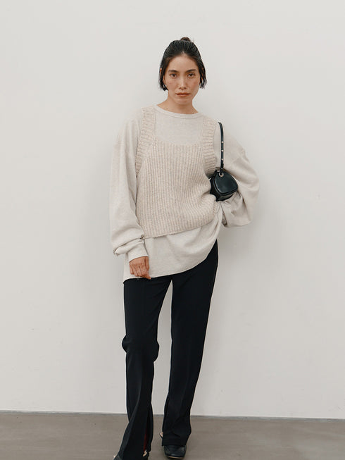 【 予約:11月中旬 】CHUNKY KNIT VEST /Y264-91131