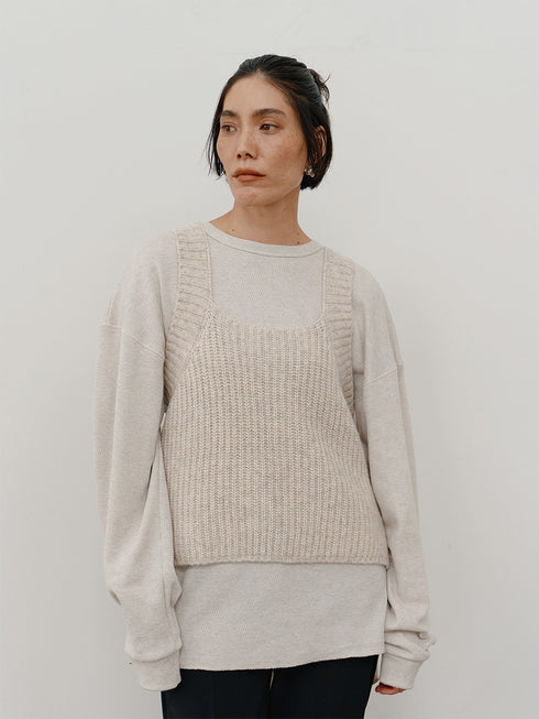 【 予約:11月中旬 】CHUNKY KNIT VEST /Y264-91131