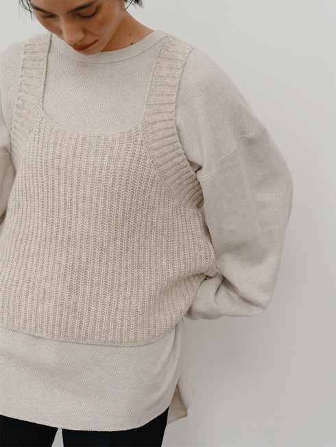 【 予約:11月中旬 】CHUNKY KNIT VEST /Y264-91131