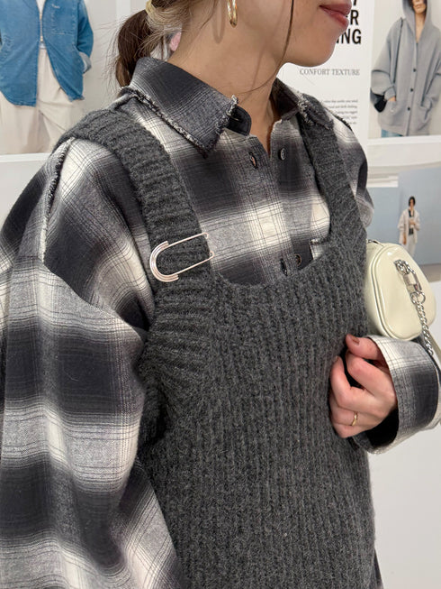 【 予約:11月下旬~12月上旬 】CHUNKY KNIT VEST /Y264-91131-2