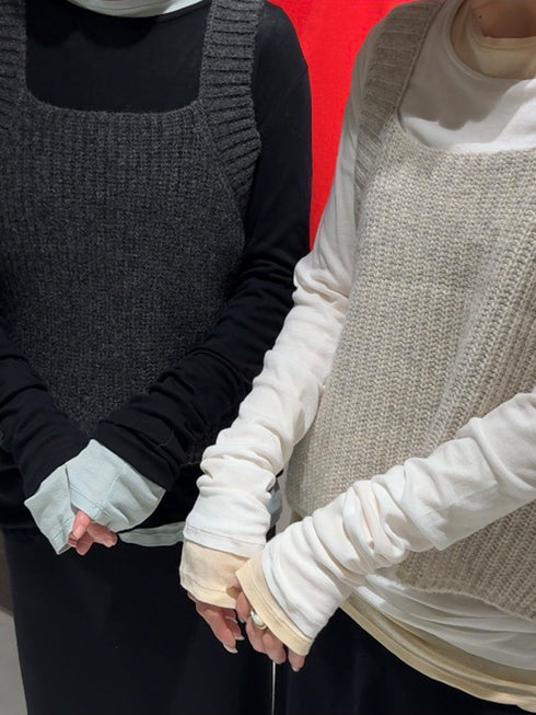 【 予約:11月下旬~12月上旬 】CHUNKY KNIT VEST /Y264-91131-2